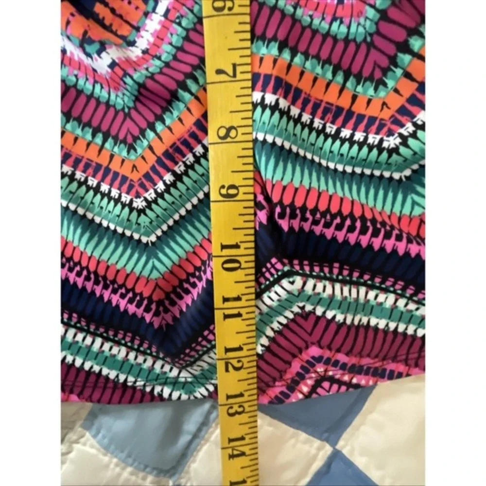 NWT AMERICAN BEACH  Geometric boho PADDED Tankini Top 12‎ beach pool